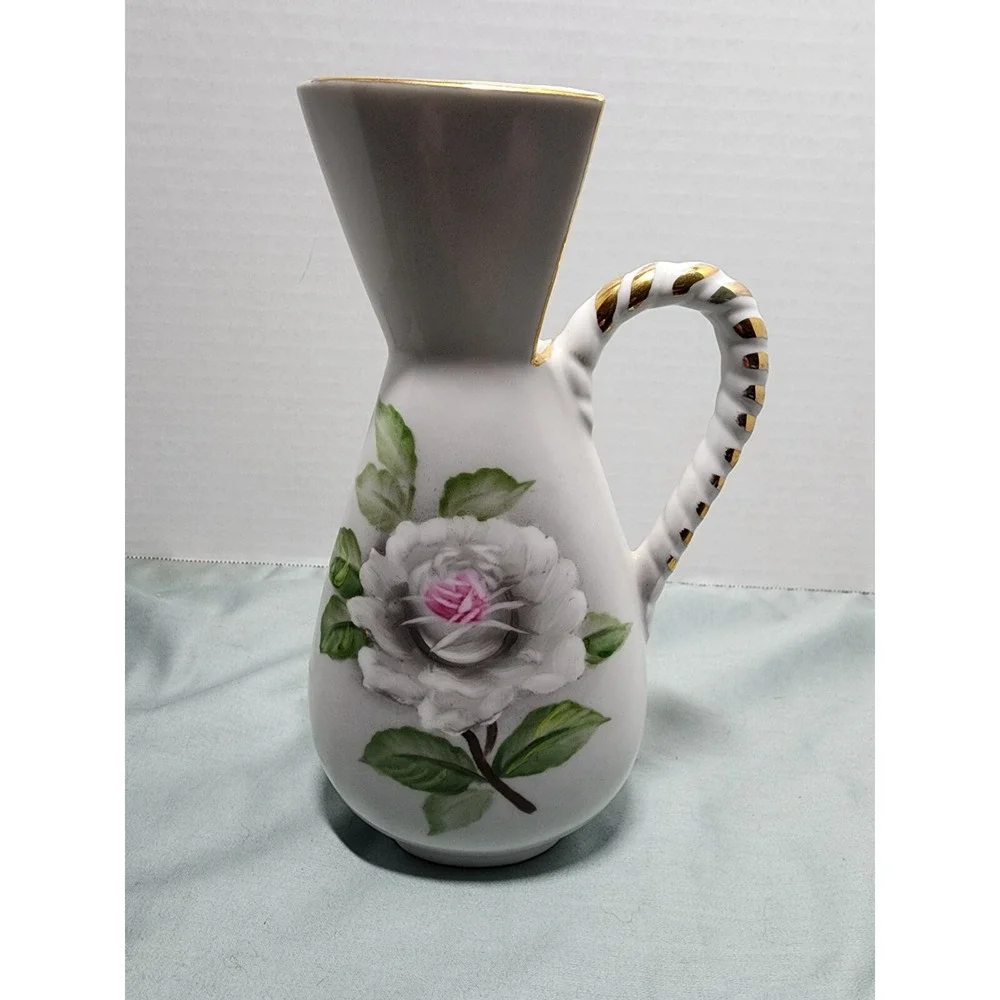 Vintage Ucagco Made In‎ Japan Shirt Collar Vase Hand Painted